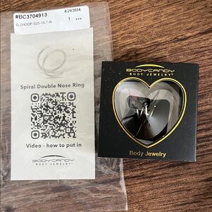 Body Candy Silver Spiral Nose Ring